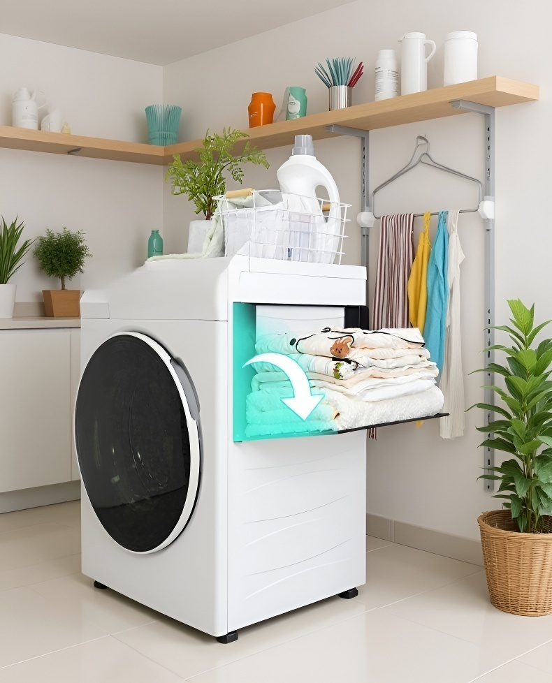 Easy-carry laundry basket with handles