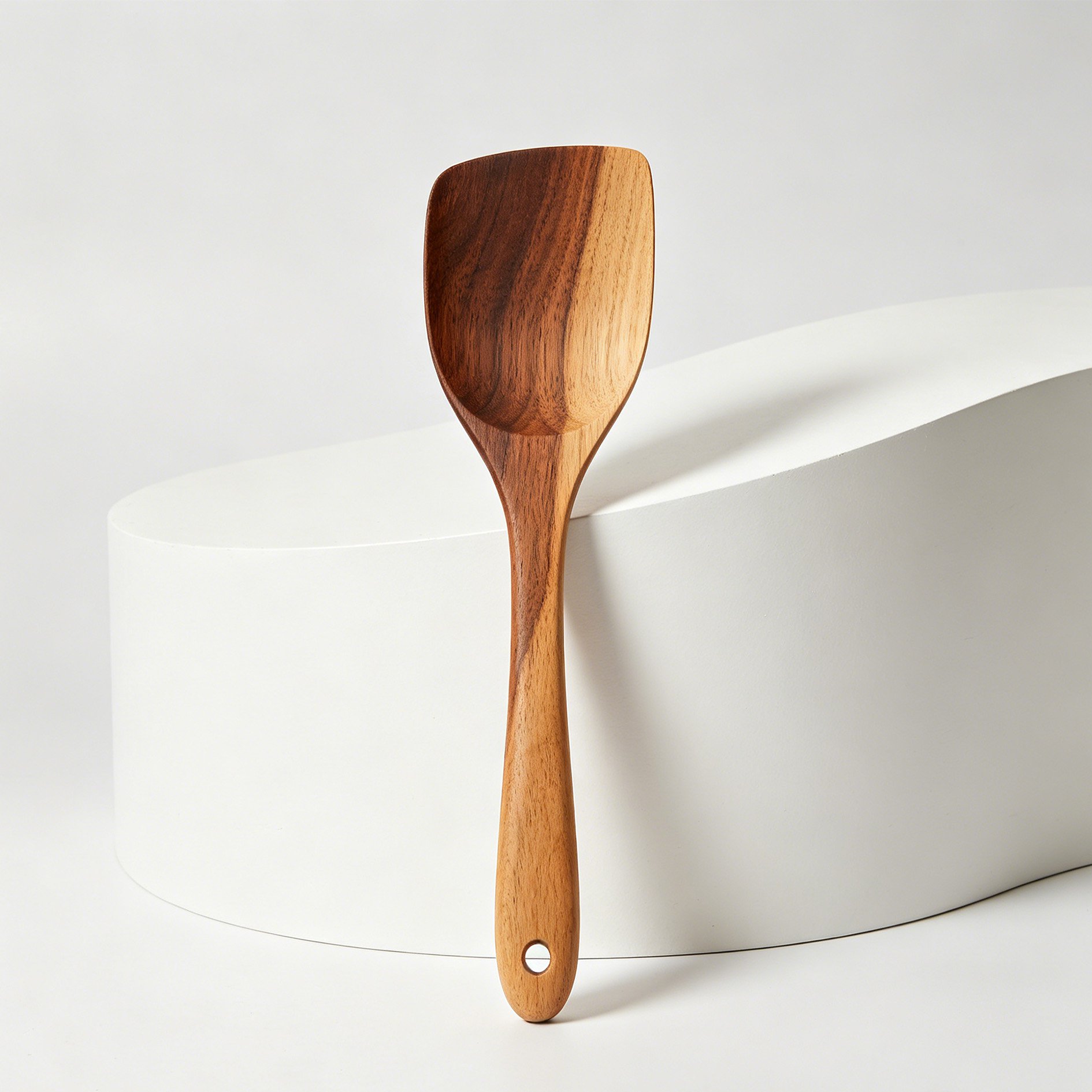 Household Solid Wood Cooking Spatulas, 2 Pieces
