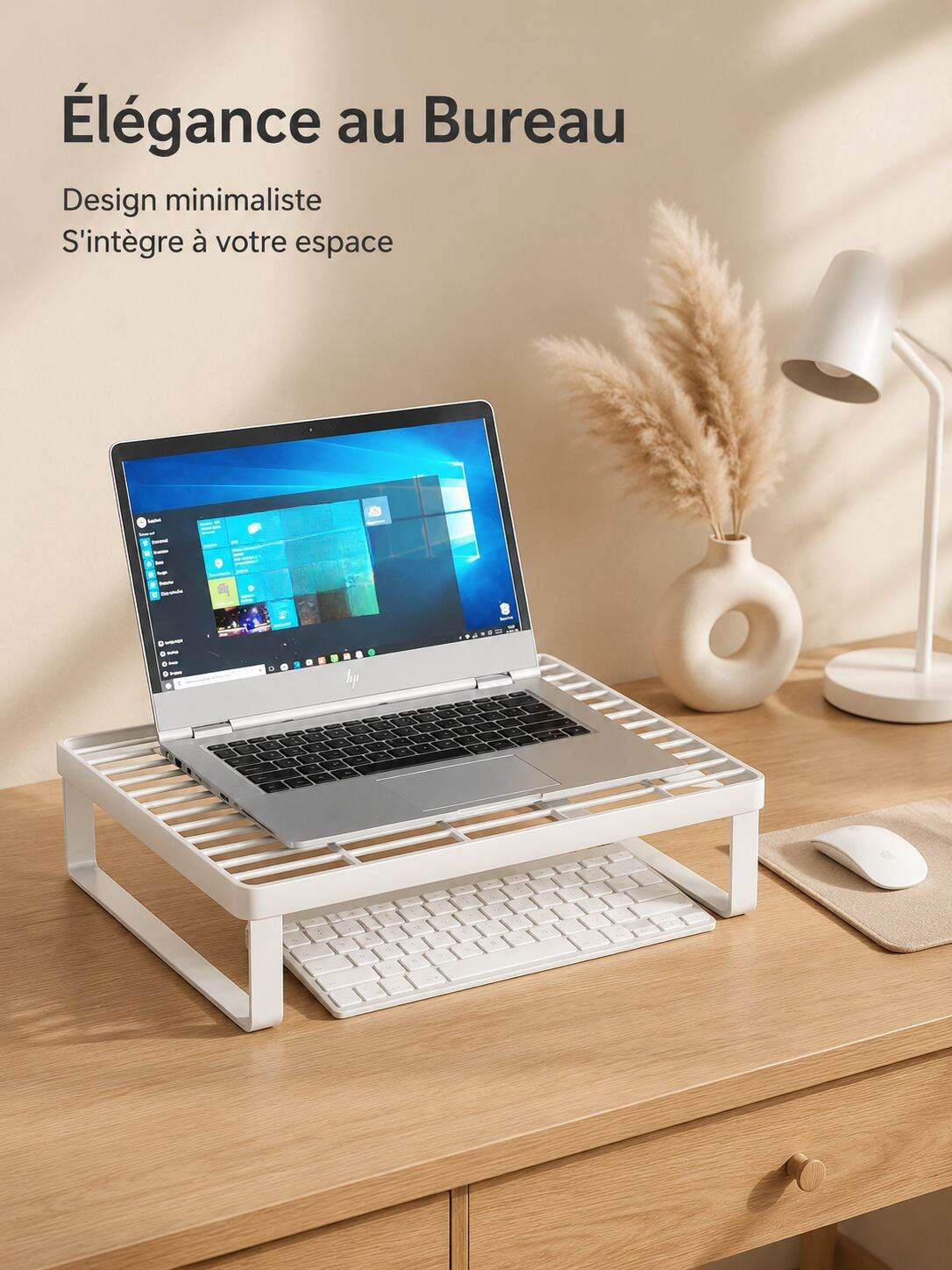 Rehausseur de bureau avec support de refroidissement pour ordinateur portable