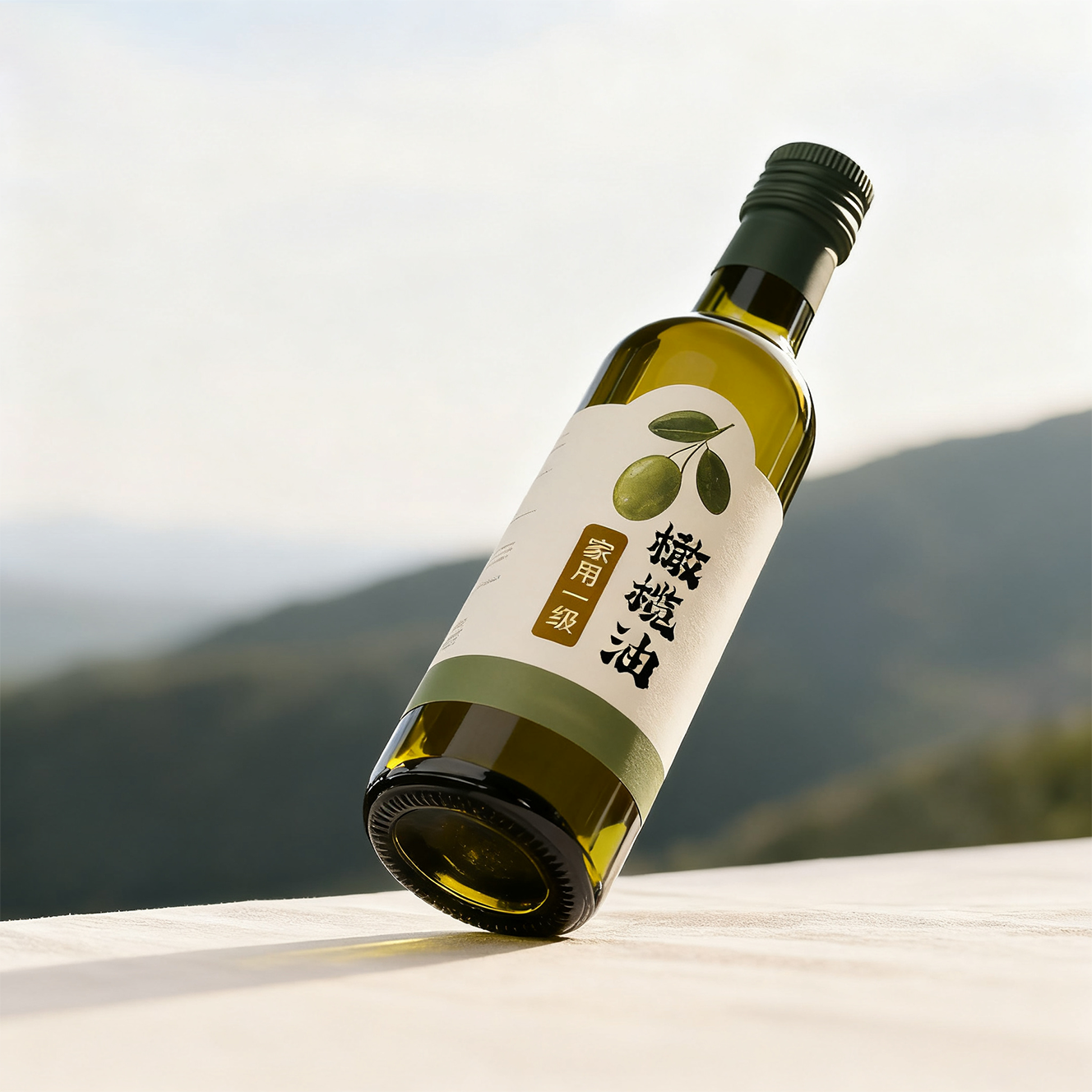 고급 유리병 포장 올리브유