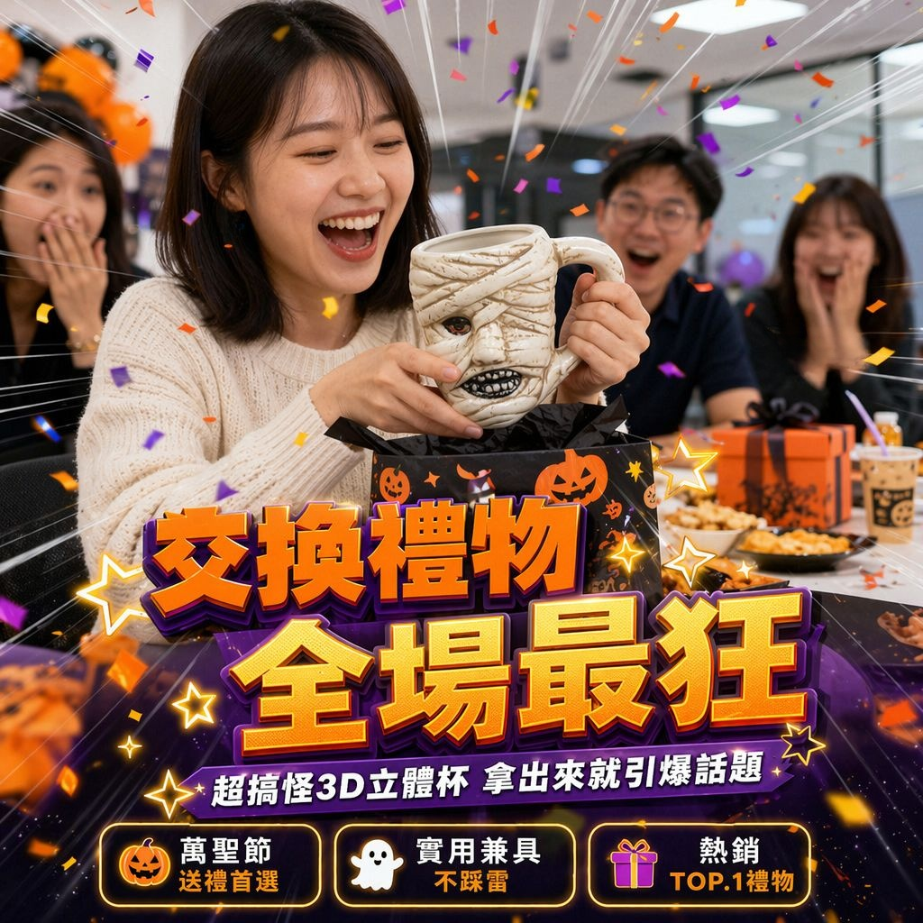 萬聖節幽靈繃帶馬克杯 創意殭屍立體造型杯