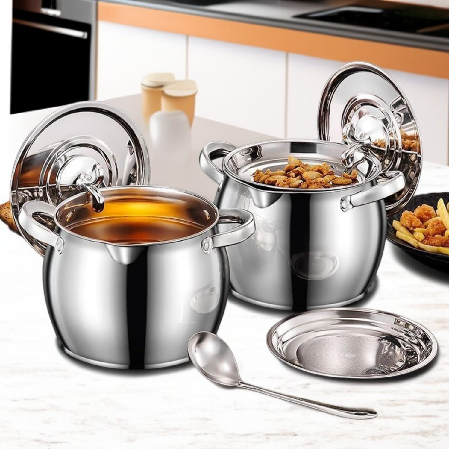 Stainless Steel Grease Filter Pot with Dust Cover