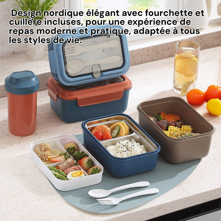 chauffable au micro-ondes, avec fourchette et cuillère