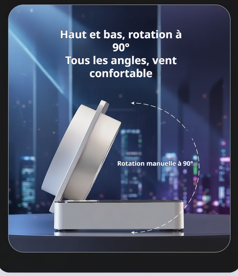 Ventilateur discret en fonctionnement