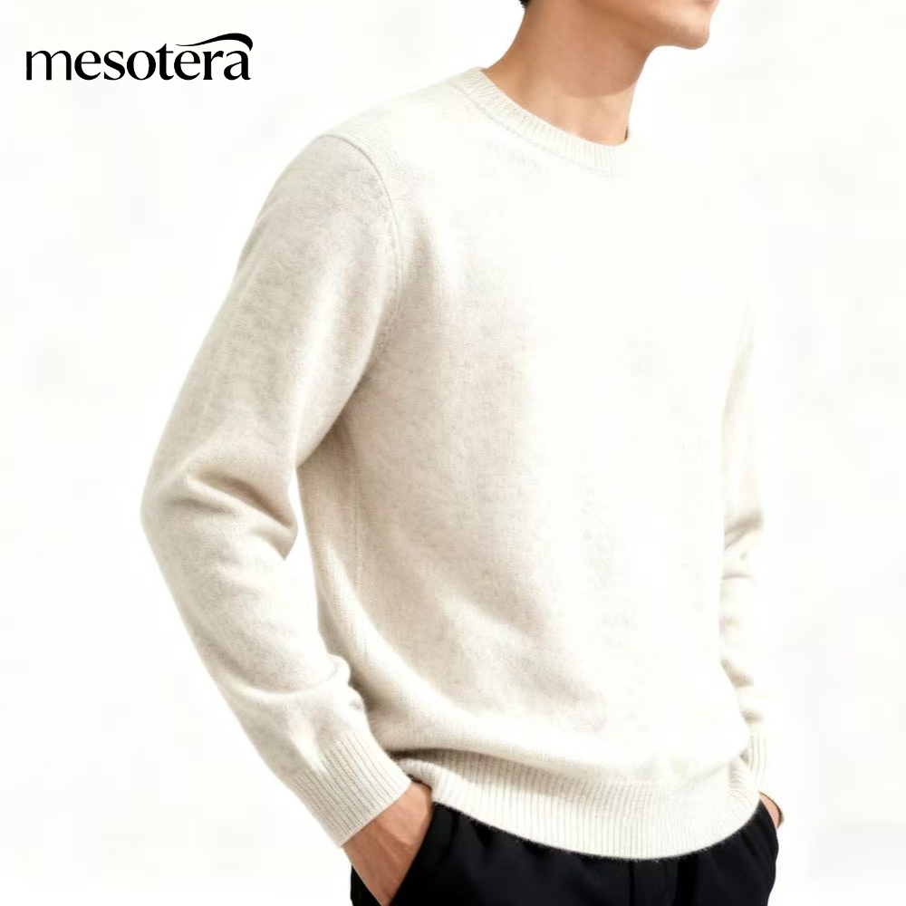 秋冬用高級クルーネックセーター（メンズ）、スリムフィット、暖かい、無地、万能、新作カジュアルベースレイヤーニットウェア