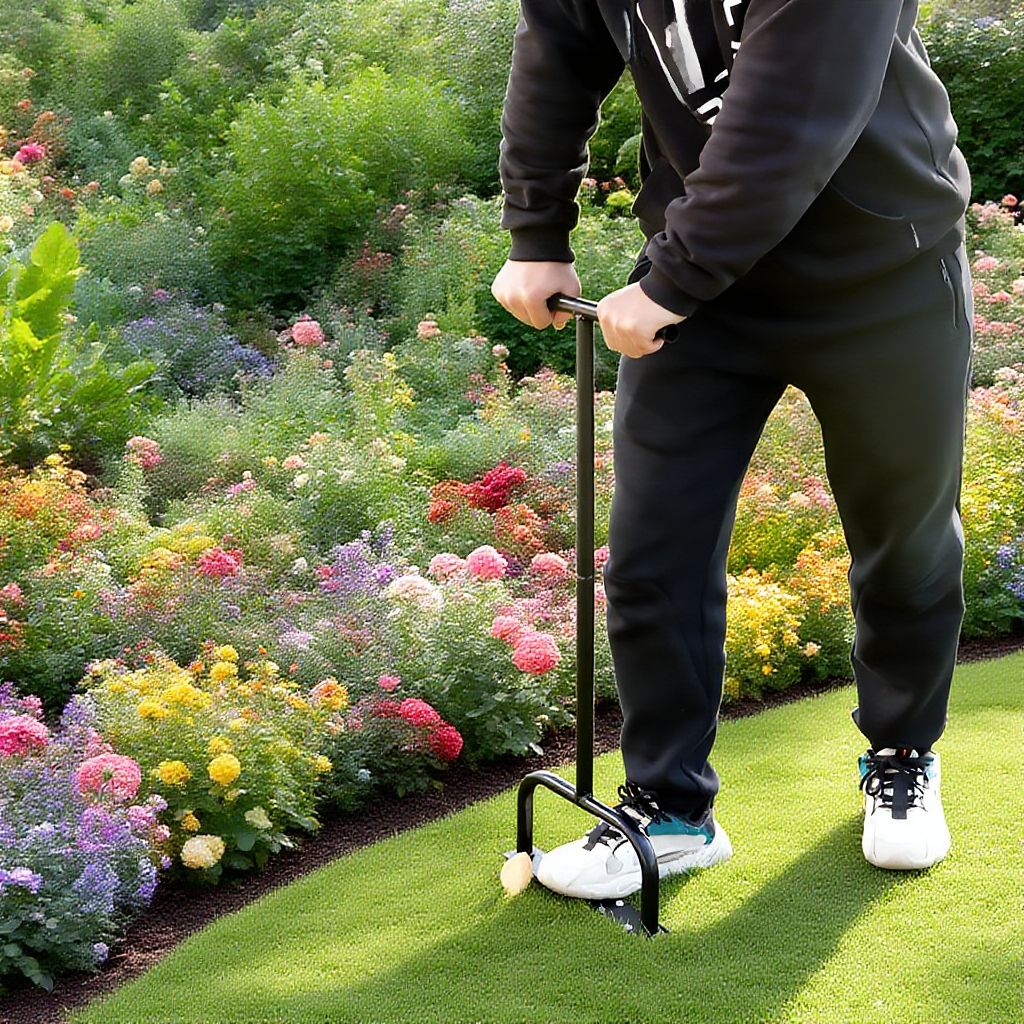 Easy-grip handle of standing garden tool