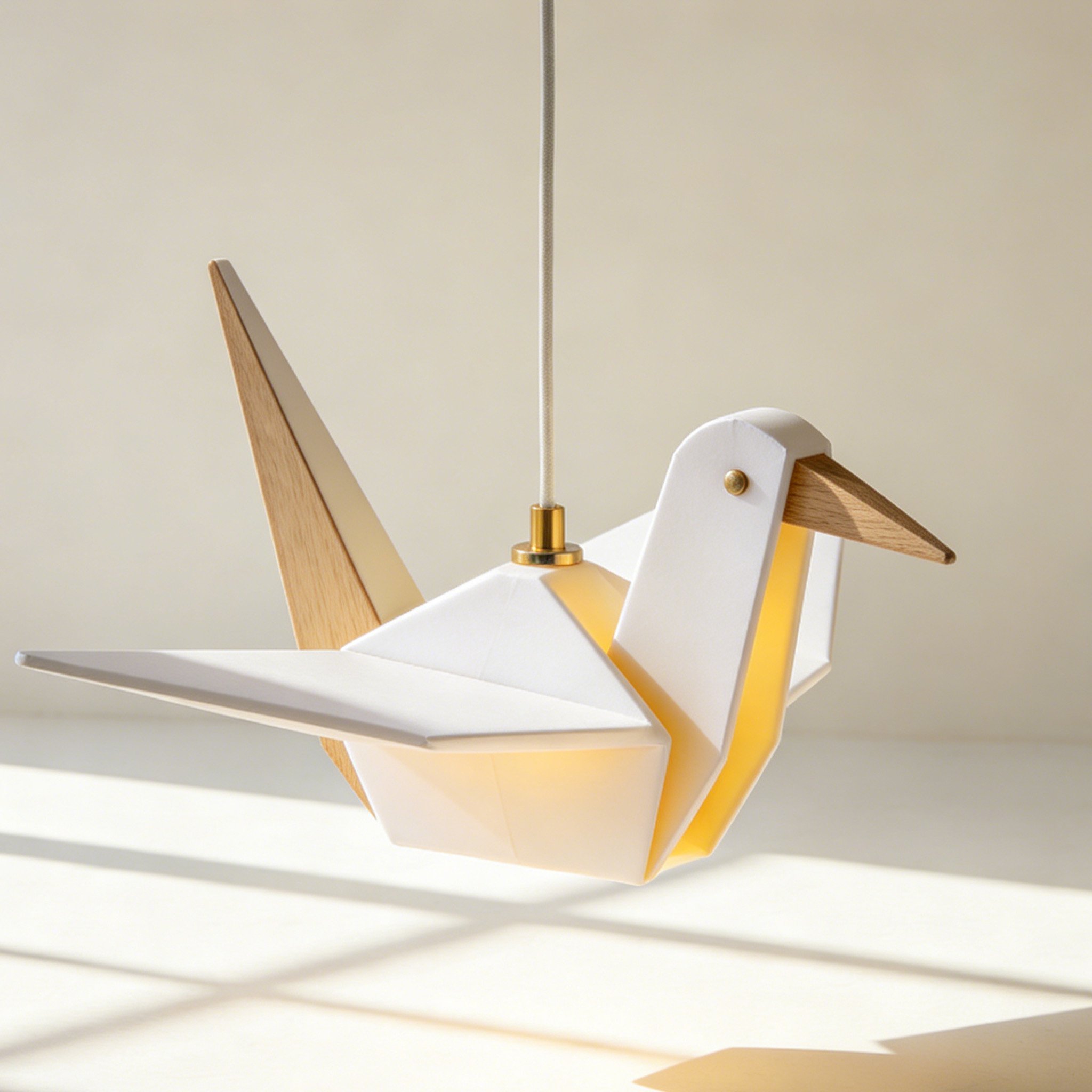 종이학 모양 거실 펜던트 조명