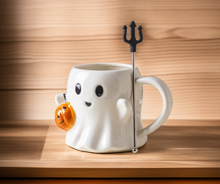 萬聖節陶瓷馬克杯適合咖啡飲用