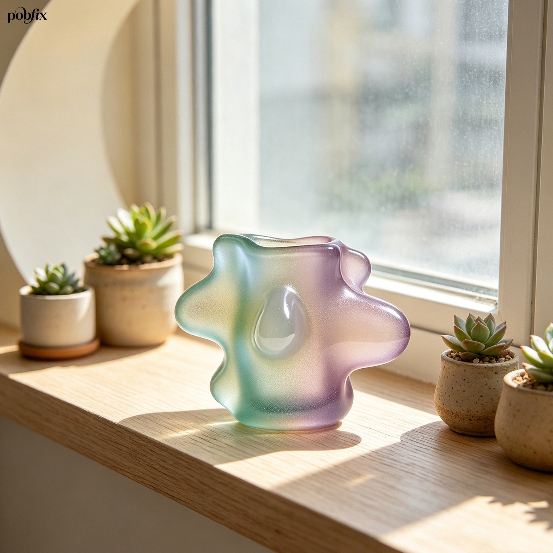 Künstlerischer Glas-Tischschmuck