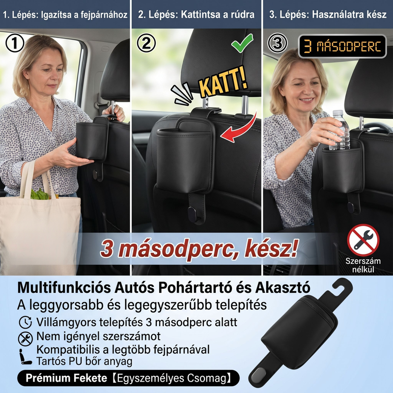Autós ülés háttámla tároló táska
