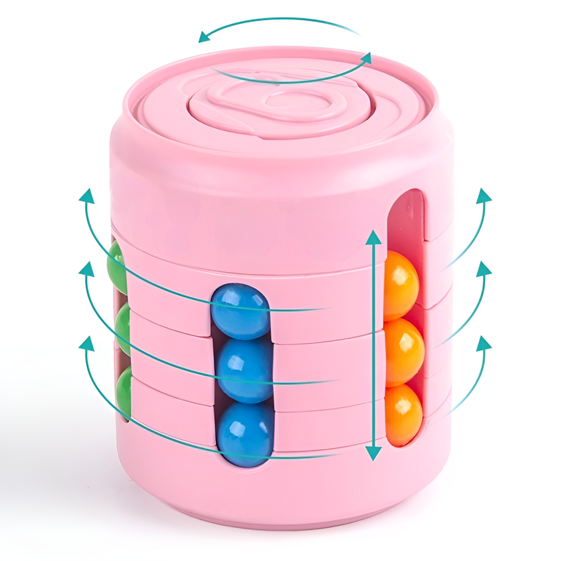 指先おもちゃ缶ボールコマ