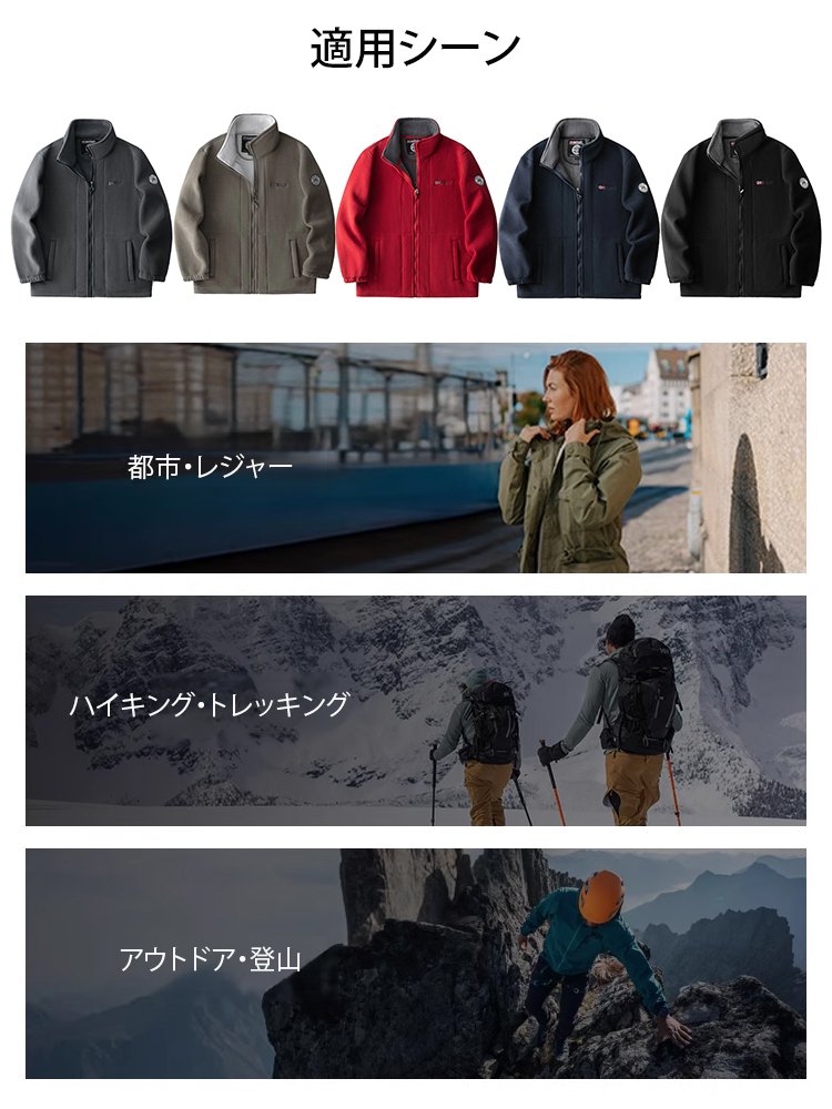 極寒対策保暖フリースジャケット