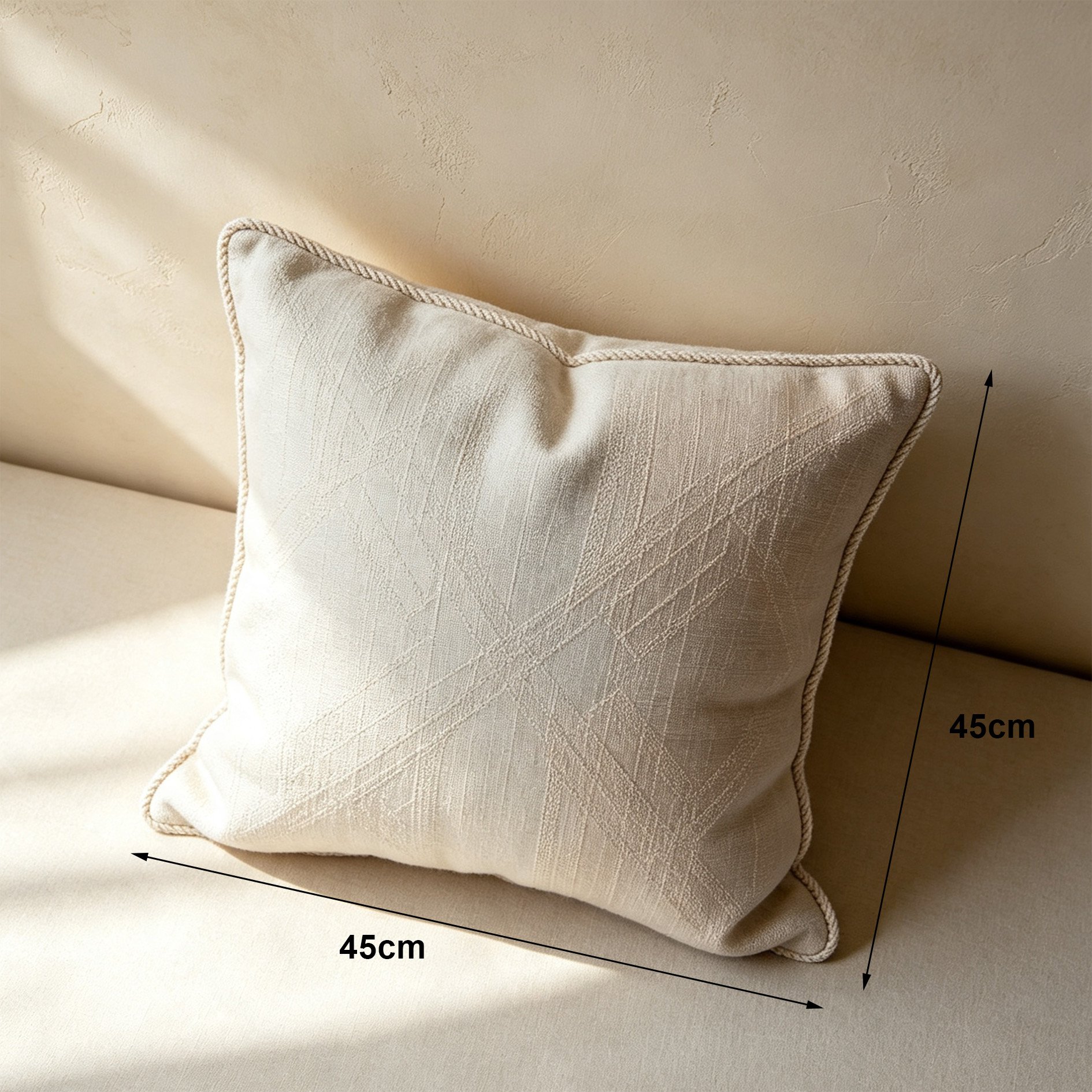 Luxurious Jacquard woven cushion in living room setting