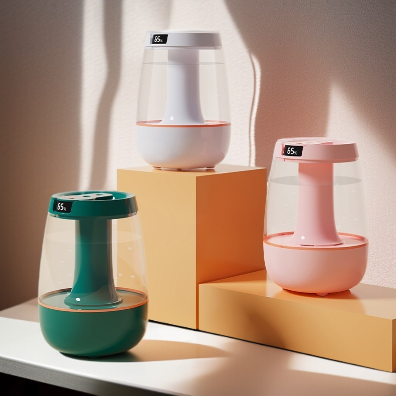 超靜音大霧量臥室空氣加濕器，家庭桌面使用
