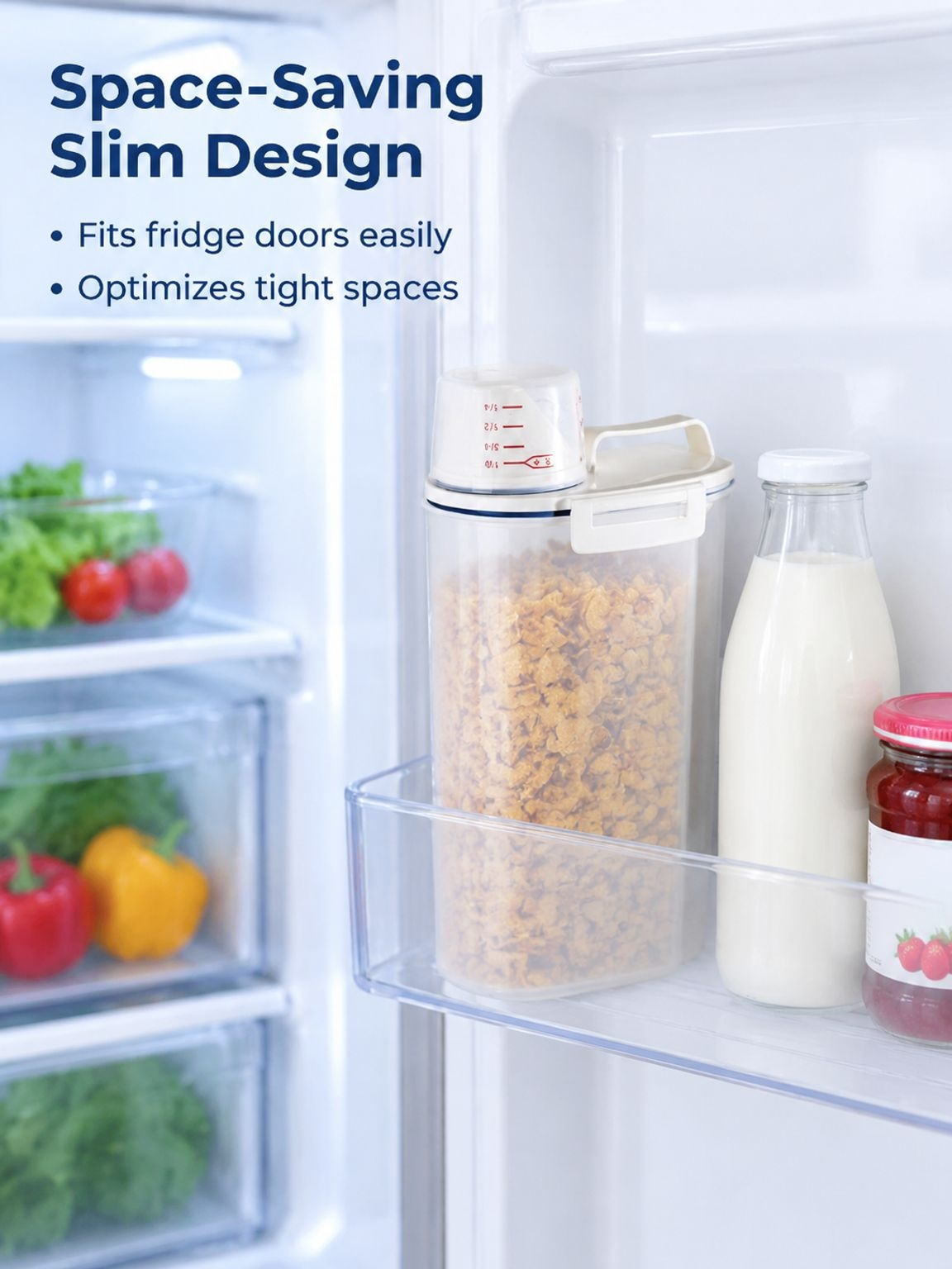 Cereal keeper with an airtight design for everyday kitchen storage