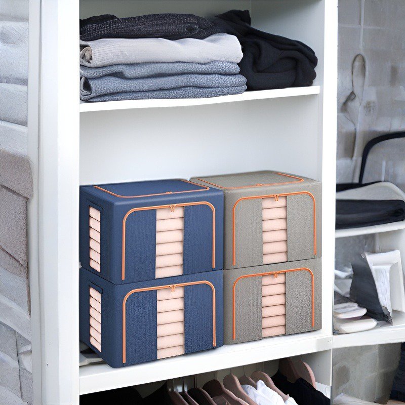 철골 대용량 두꺼운 수납함 가시 의류 수납함 단일창 수납함 투명 수납함