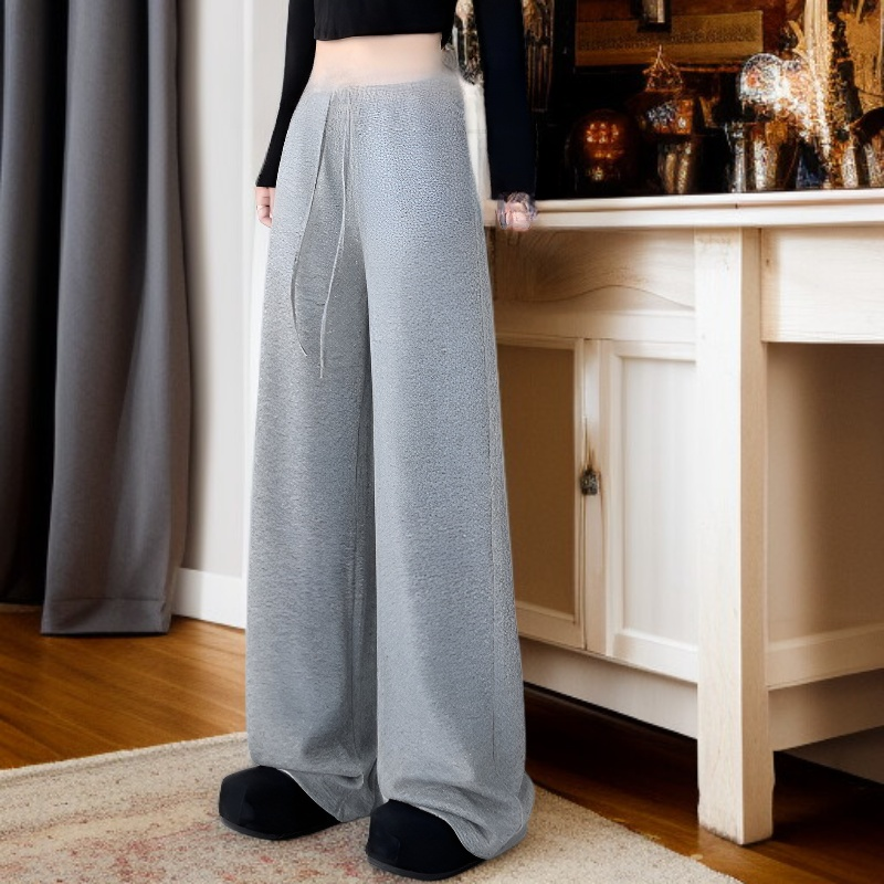 하이웨이스트 슬림핏 와이드 팬츠