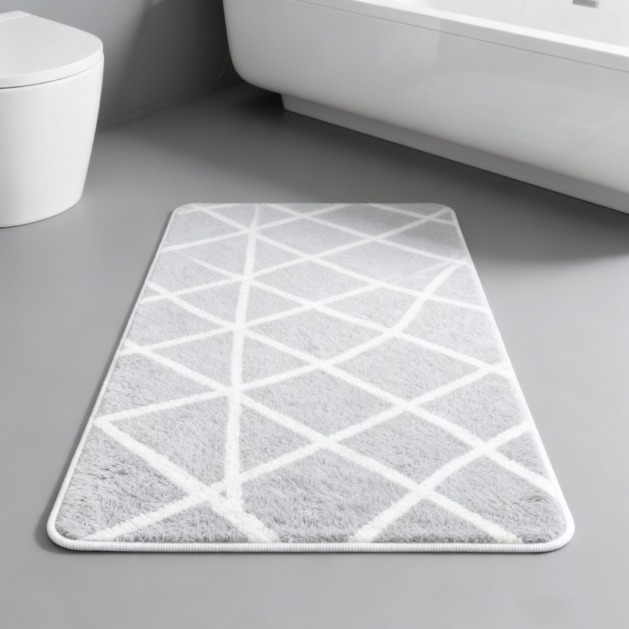 ชุดพรมห้องน้ำดีไซน์เรียบง่าย (2 ชิ้น)