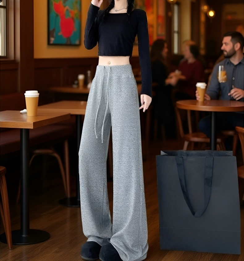 트렌디한 슬림핏 와이드 팬츠 디테일