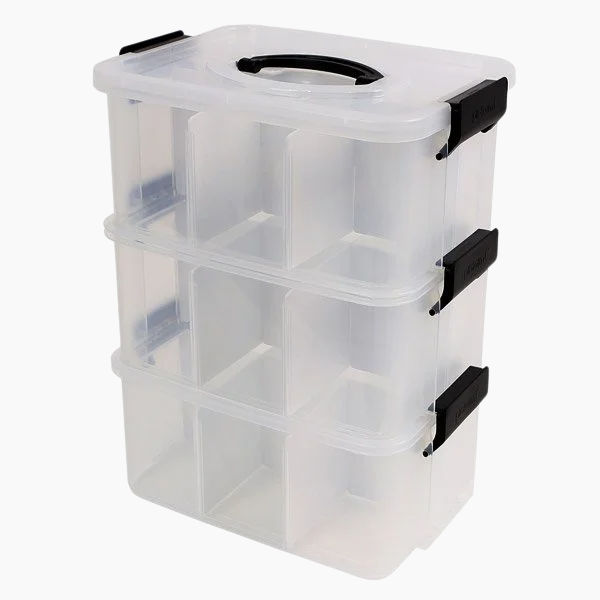 투명 약품 상자 부품 조립 수납함 분격 수납함 투명 약품 상자 장난감