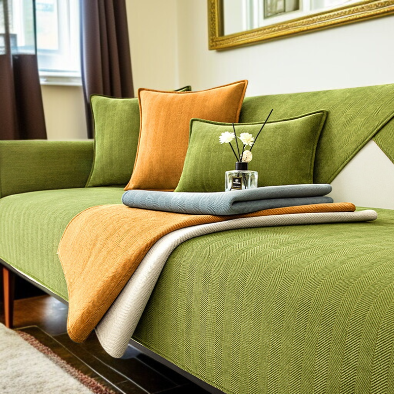 シュニール織ソファカバー ソファカバー ピュアカラー 滑り止め ホームユース ナチュラルコンフォート