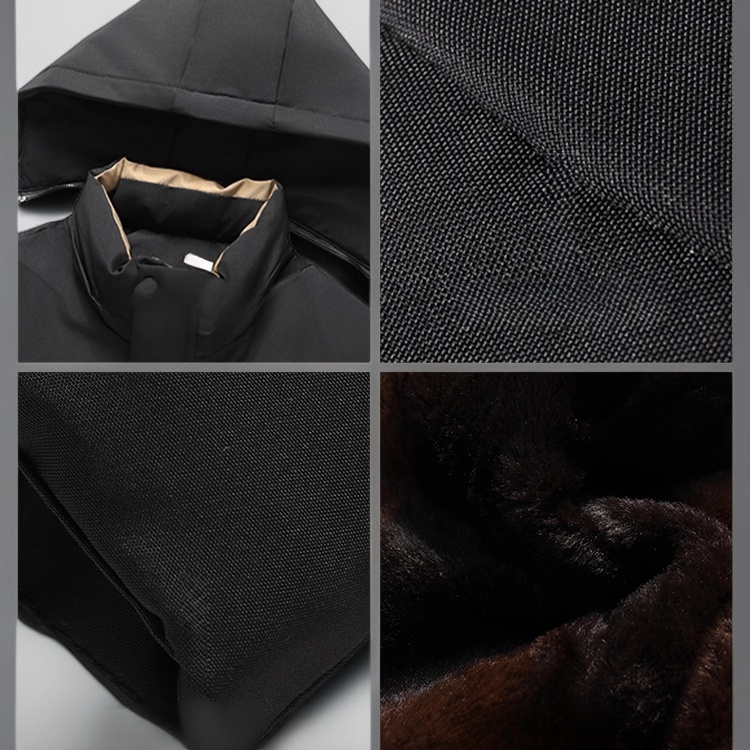 フリース裏地の厚手の冬用コート