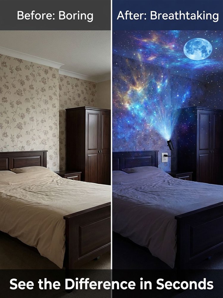Ocean and Starry Sky Projection Lamp