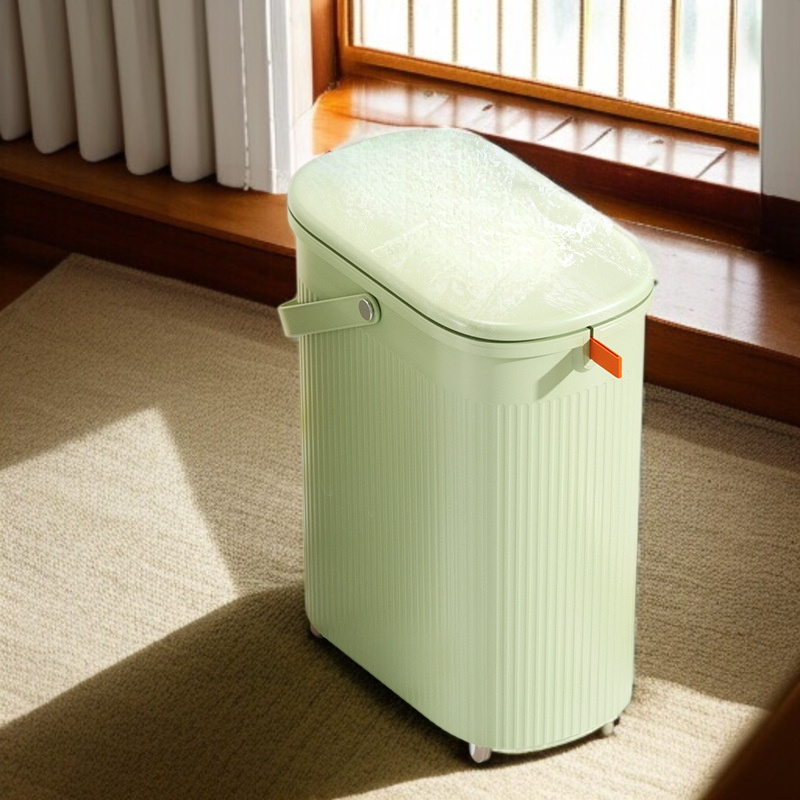 Large Capacity Trash Can for Kitchen and Bathroom, Automatic Packing, Clip-on Design
