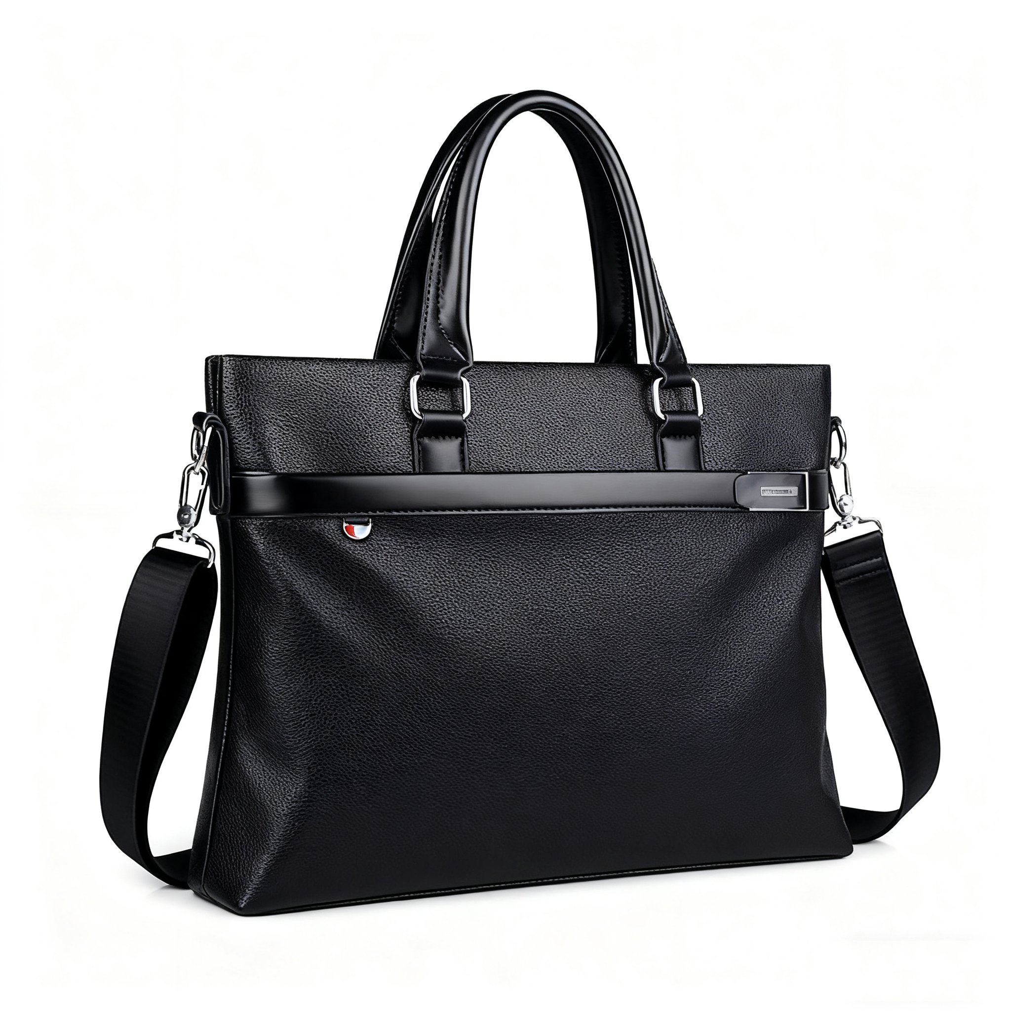 Elegantní kožená aktovka na stole