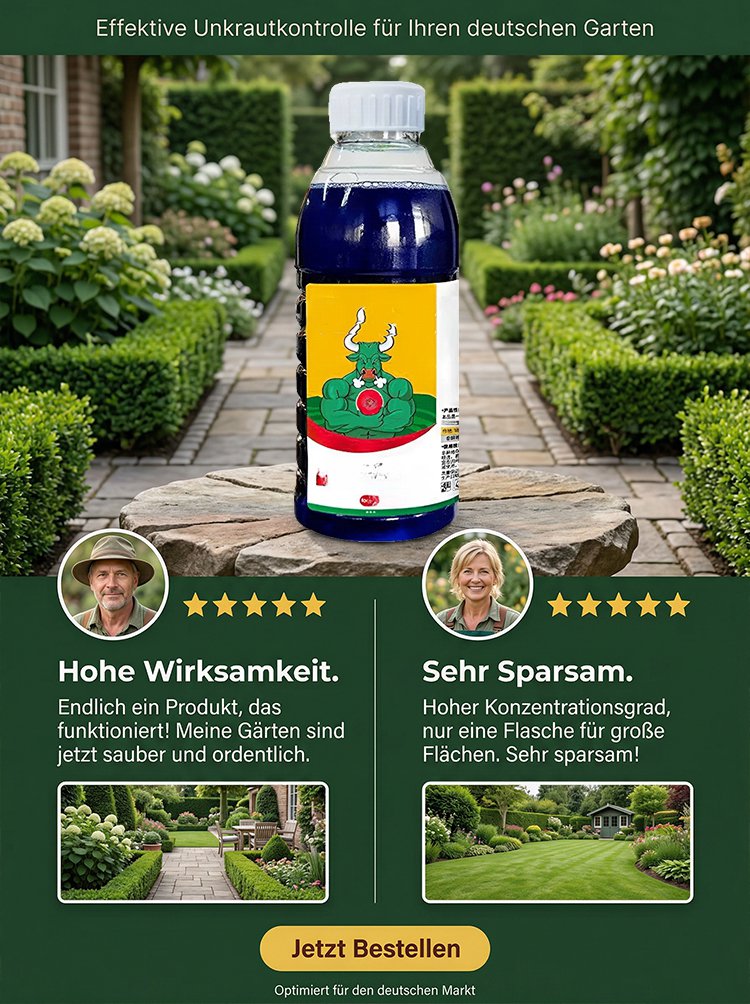 【Hochkonzentriertes Herbizid】8x schneller, wurzeltief vernichten, 100% biologisch abbaubar