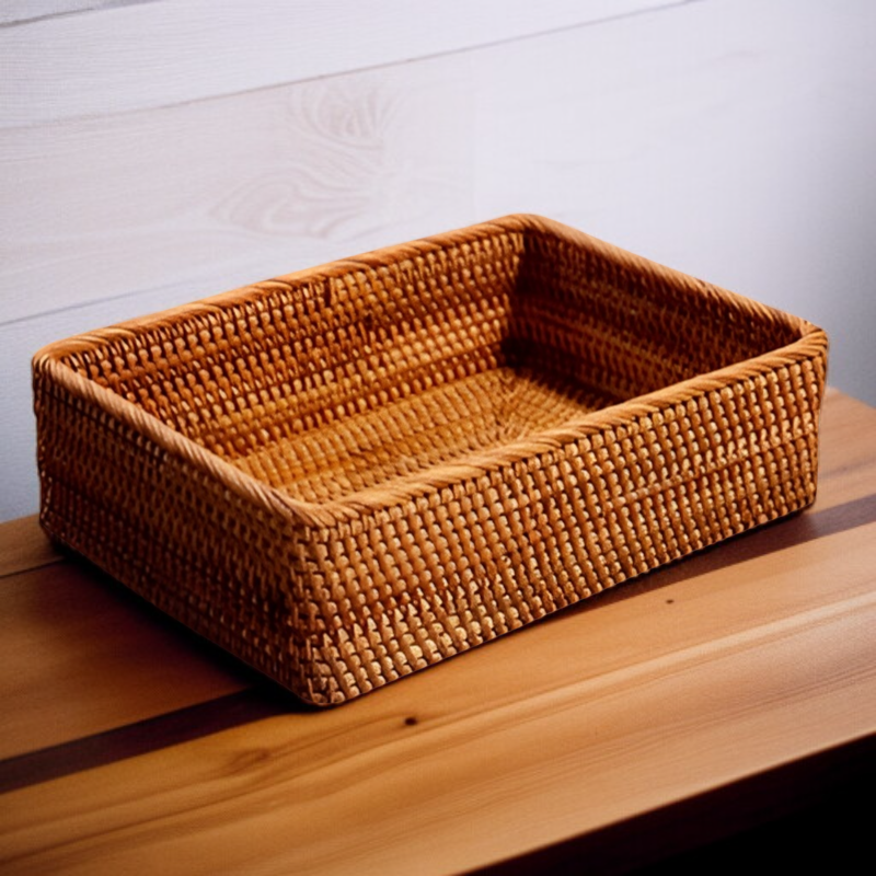 手編み収納バスケット