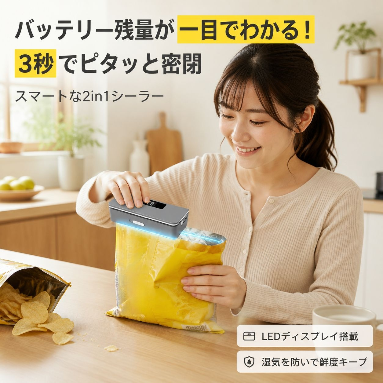 マグネット式スマート封口機