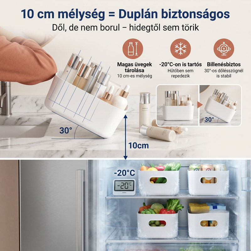 Többfunkciós asztali rendszerező doboz