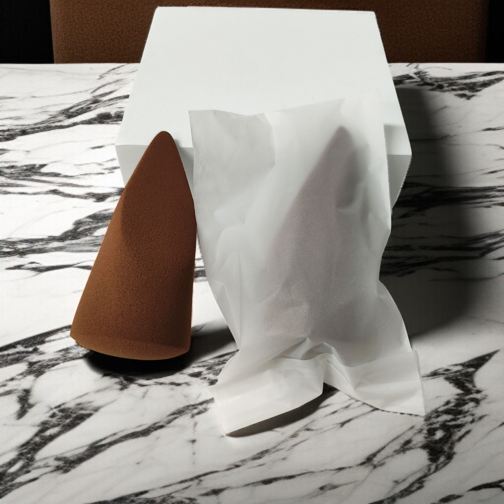 洗いやすい円錐型メイクアップパフ