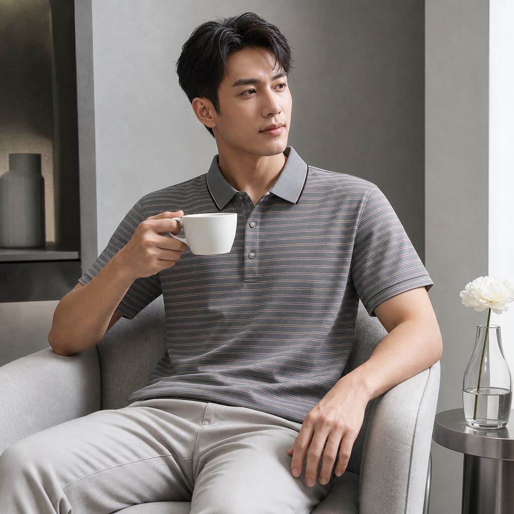 헴라인 칼라 반팔 남자 티