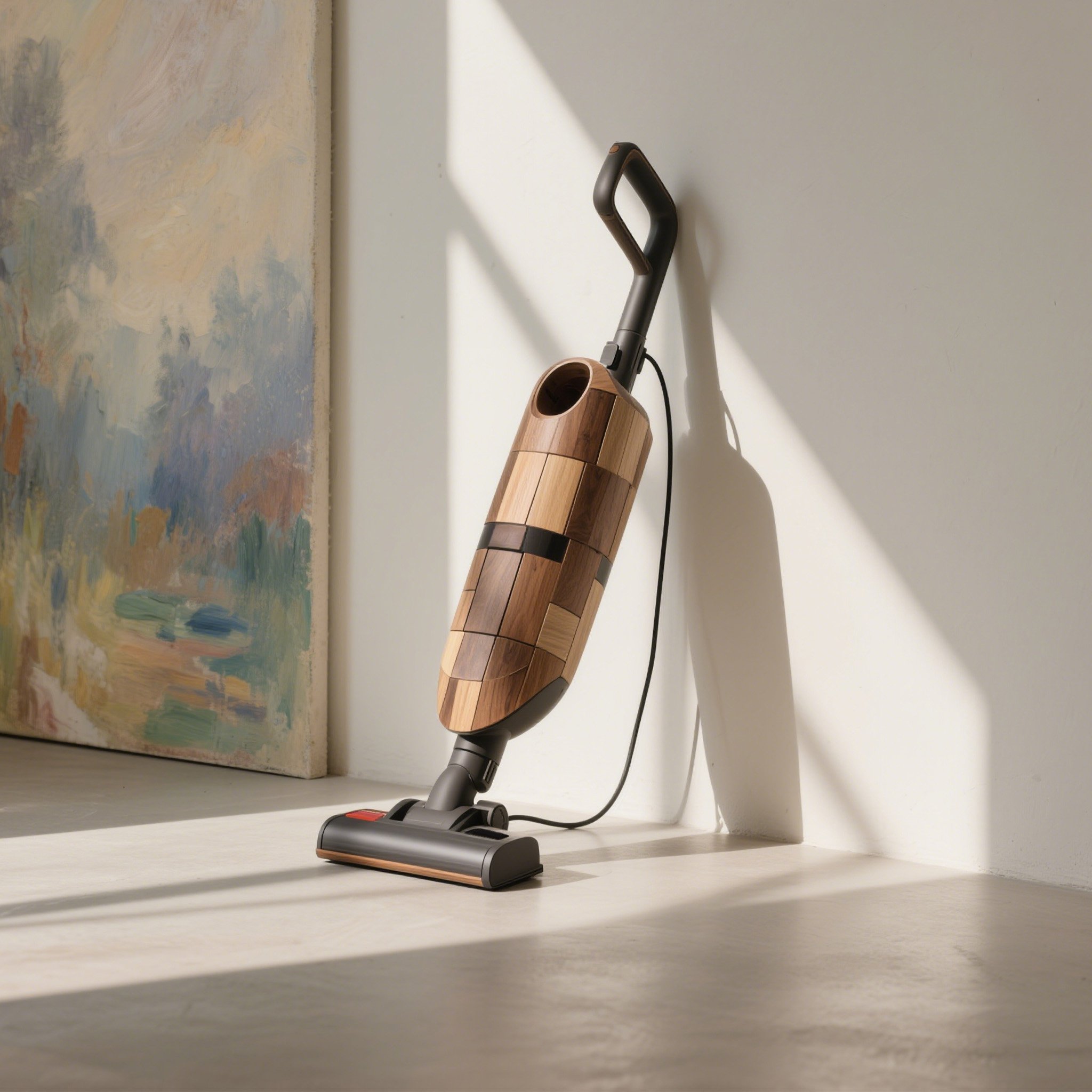 원목 느낌의 세워서 쓰는 진공청소기