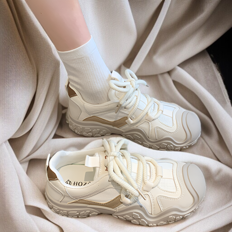 女性用スポーツシューズ 2025年新作 人気スポーツシューズ 夏用 厚底スポーツシューズ 万能ホワイトシューズ ソフトソール 軽量スポーツシューズ ランニングカジュアルシューズ