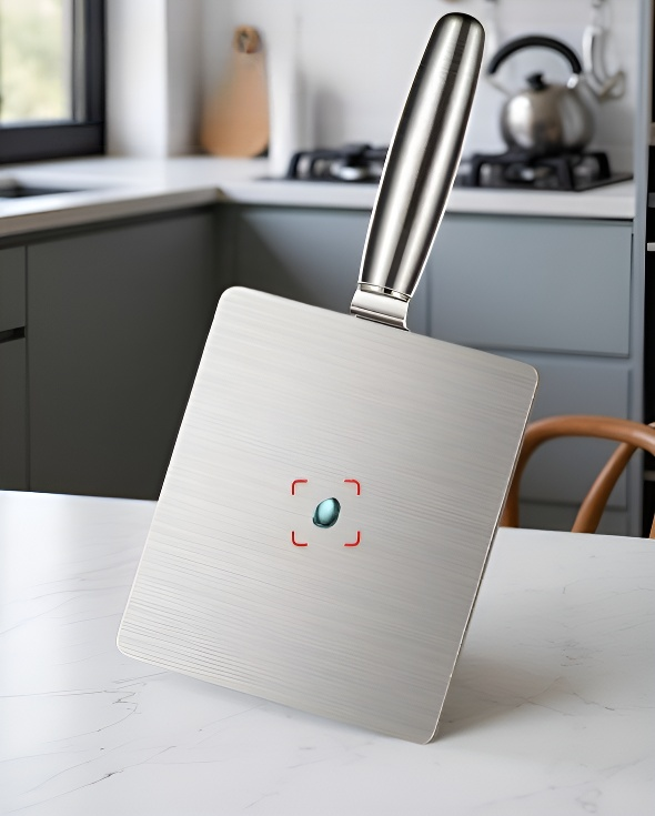 Durable stainless steel scraper for meat preparation