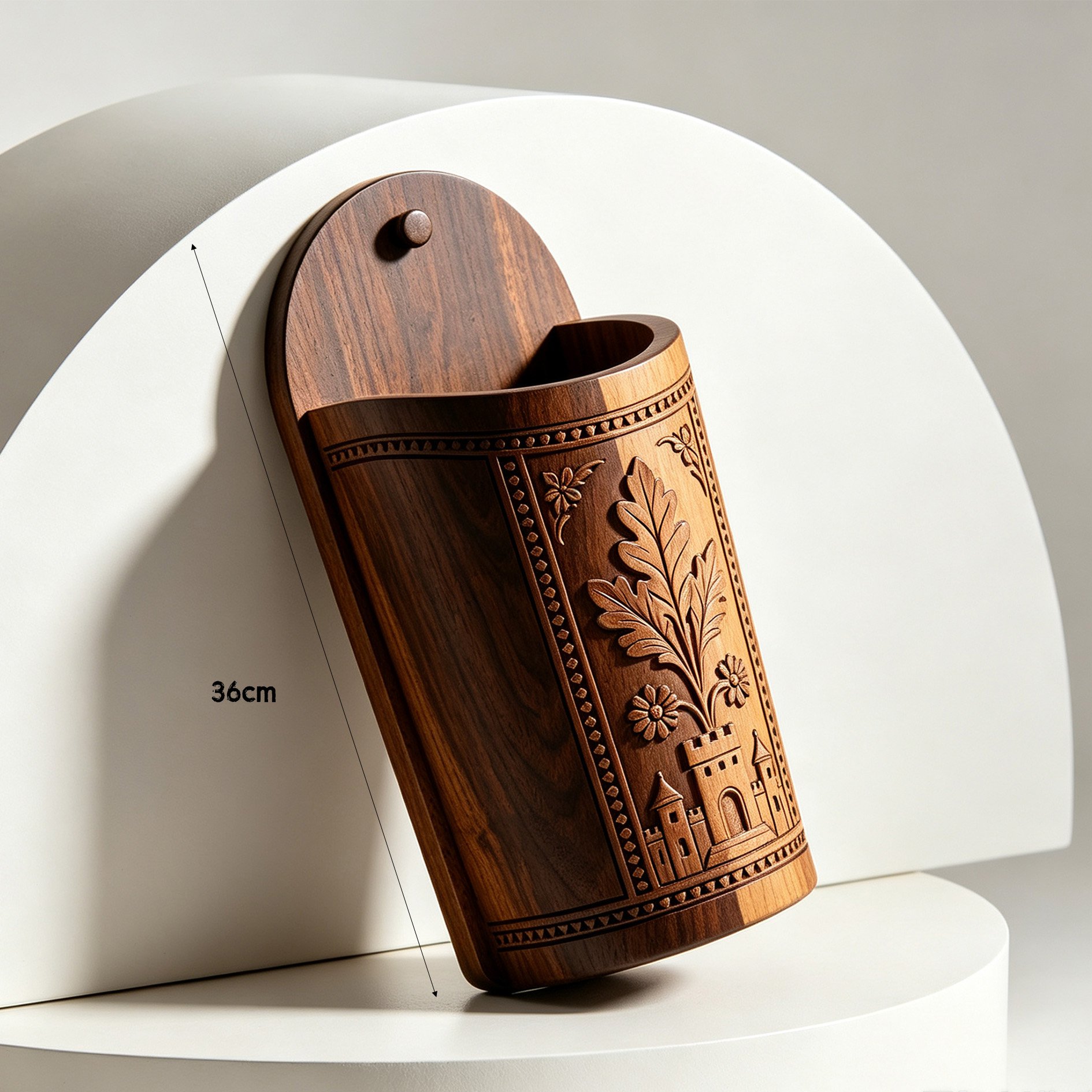 Eleganter Holz Schirmständer für den Eingangsbereich