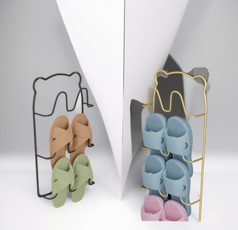 無痕安裝鐵藝晾鞋架使用方法