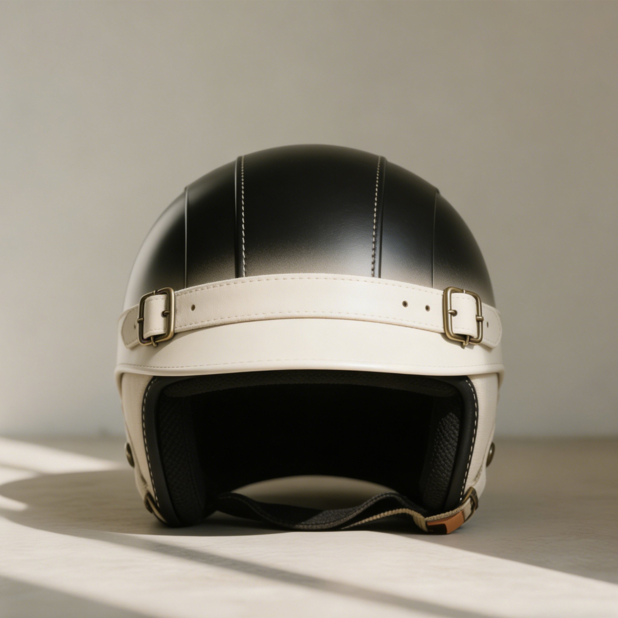 빈티지 스타일 오토바이 헬멧 측면 보기