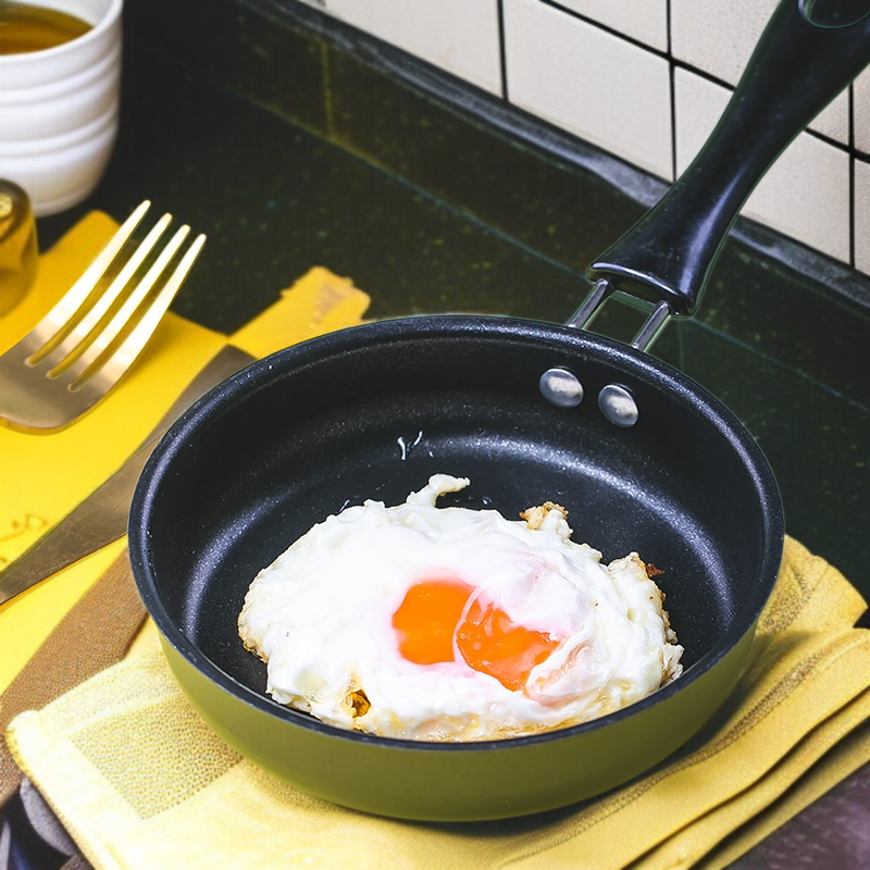 ホーム ミニステーキパン 焦げ付かないフライパン 小さいオムレツ 厚揚げ パンケーキパン フラットフライパン