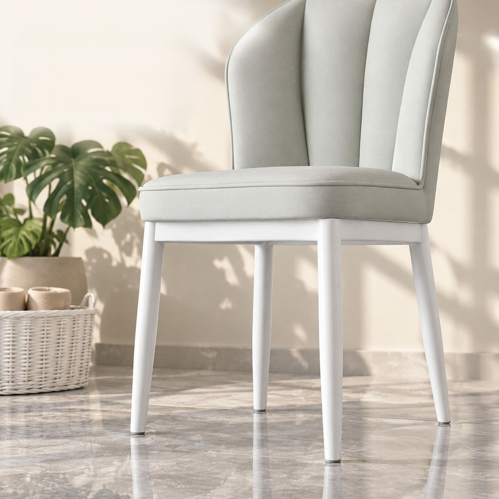 Modern Minimalist Cream-Style Dining Chair