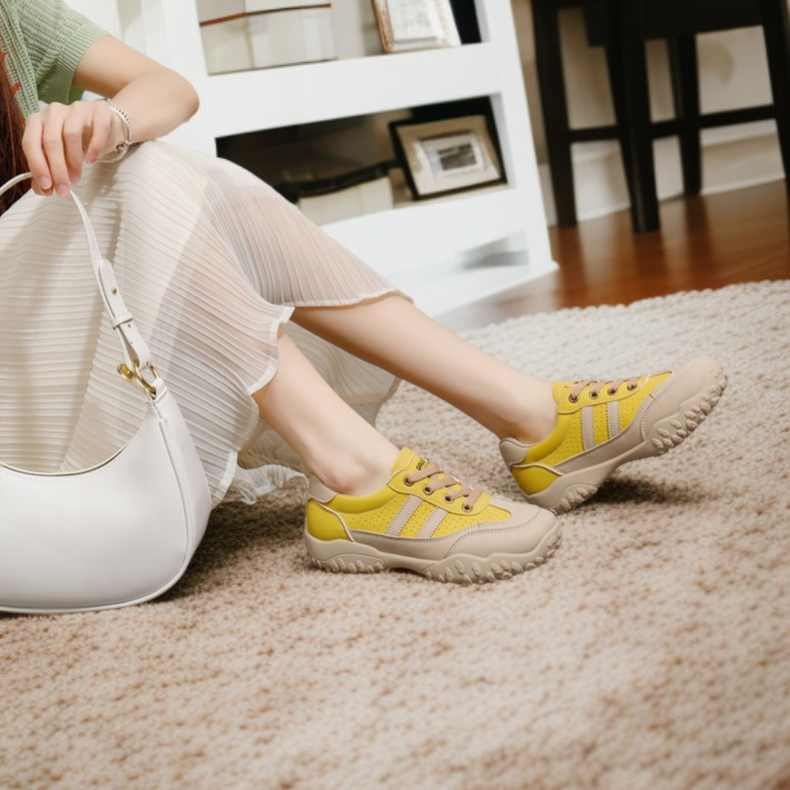 여학생 여름 메쉬 통풍 작은 흰색 신발 통굽 키높이 캐주얼화