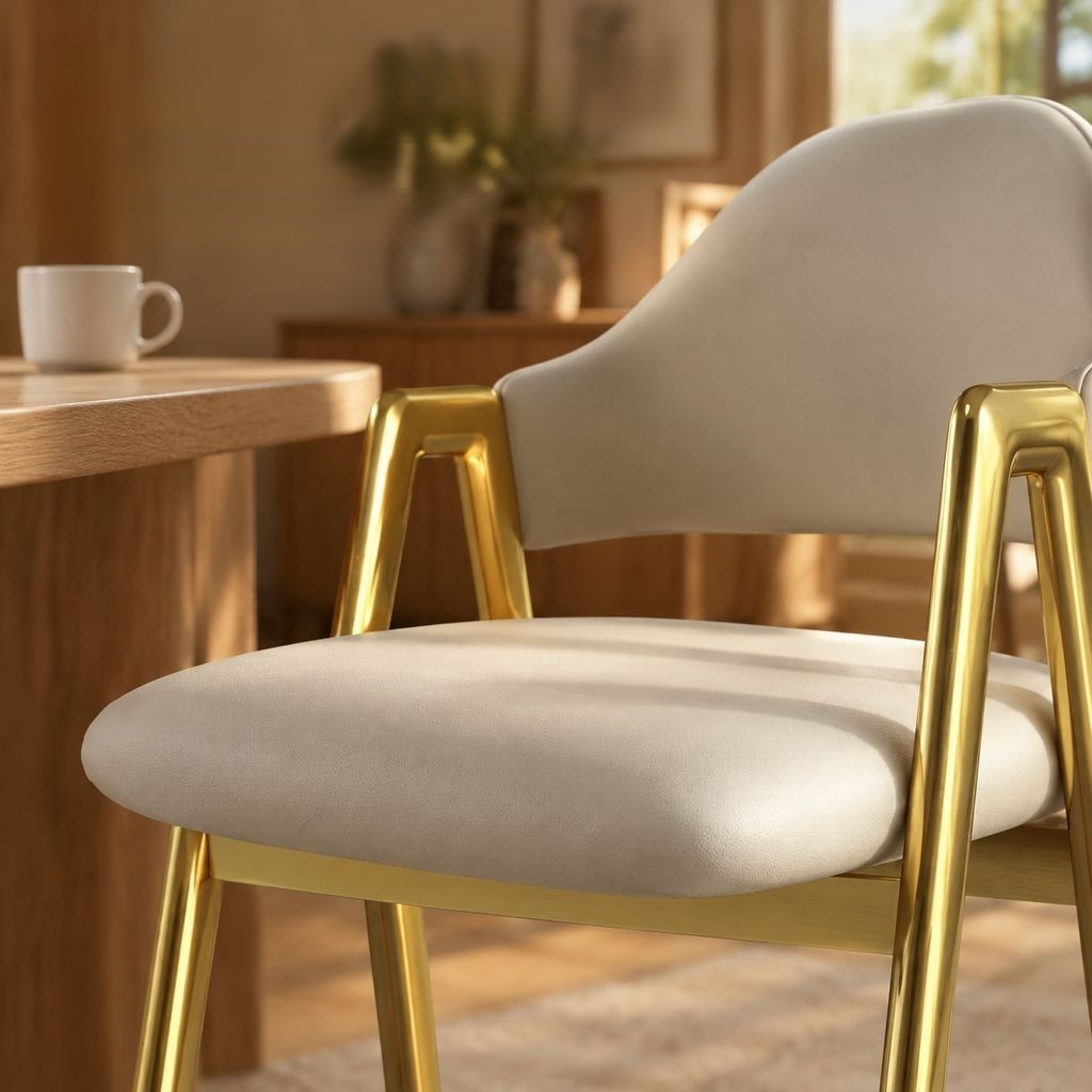 Luxury-Style Dining Chair with Backrest, Refined Design and Lasting Comfort