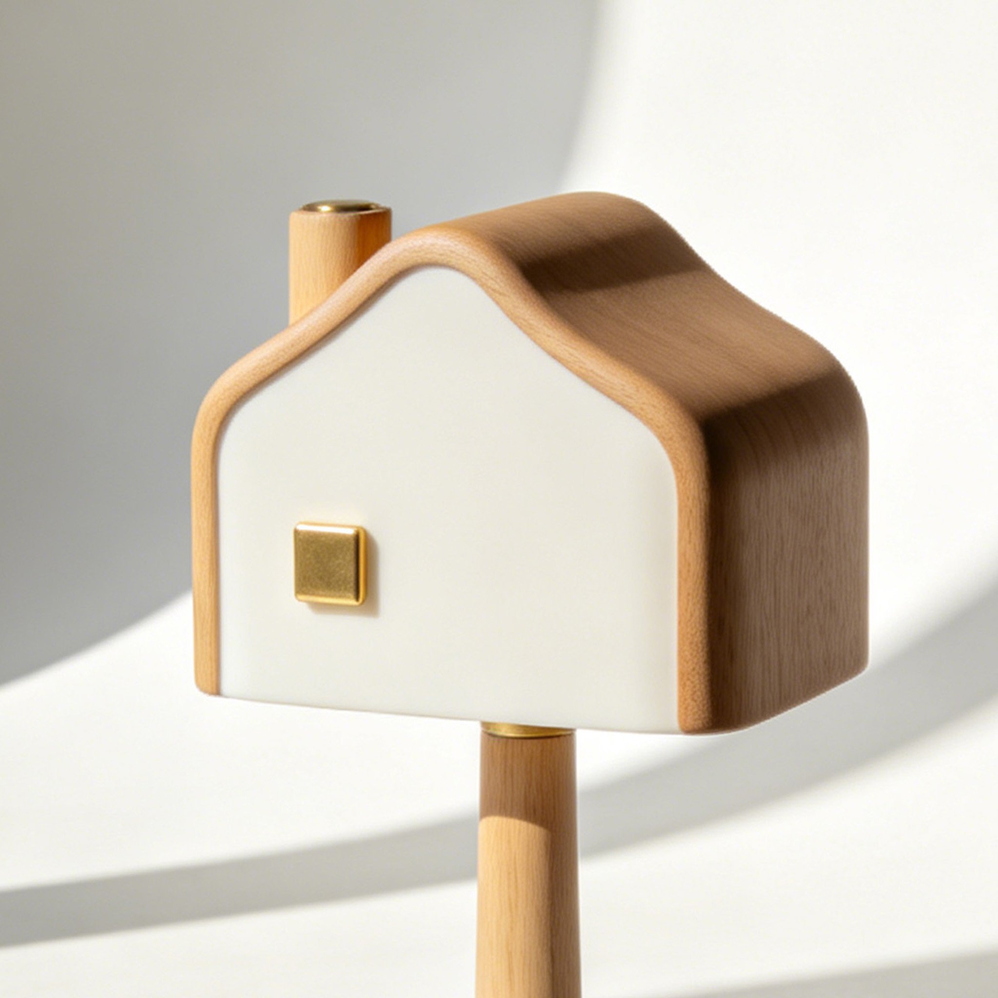 미니어처 원목 집 모형 측면 모습