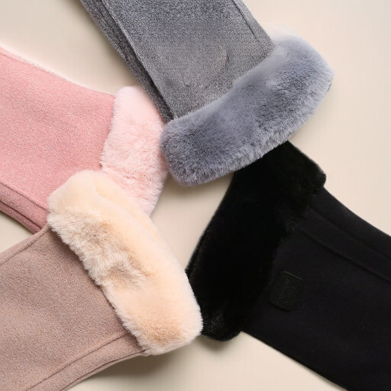 女士加厚毛絨保暖手套
