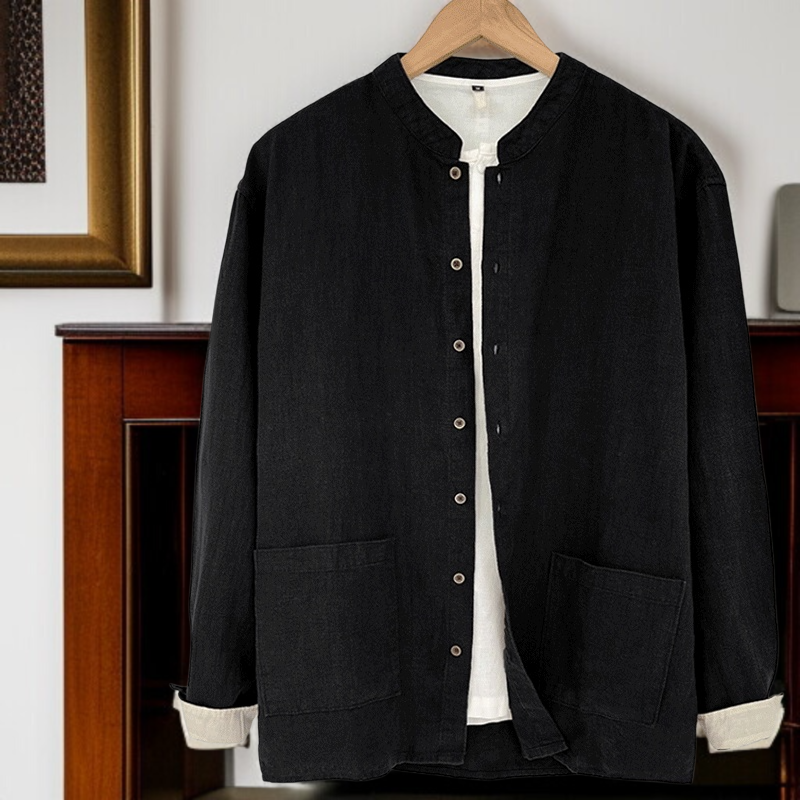 남자 린넨 차이나 셔츠 코튼 빈티지 차이나 셔츠 남자 빈티지 린넨 차이나 셔츠