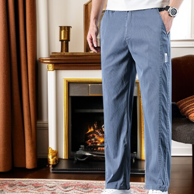 얇은 와이드 일자 와이드 팬츠 여름 텐셀 스판 얇은 캐주얼 팬츠