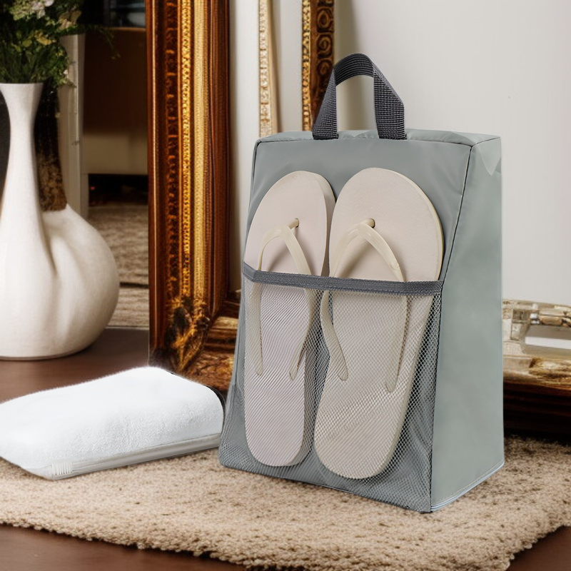 Travel shoe organizer with multiple compartments